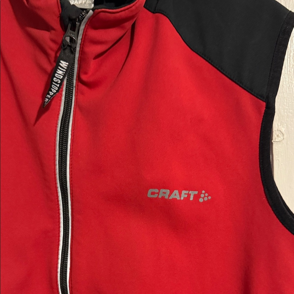 Craft Windstopper Bold Red and Black Cycling Vest - Picture 4 of 7
